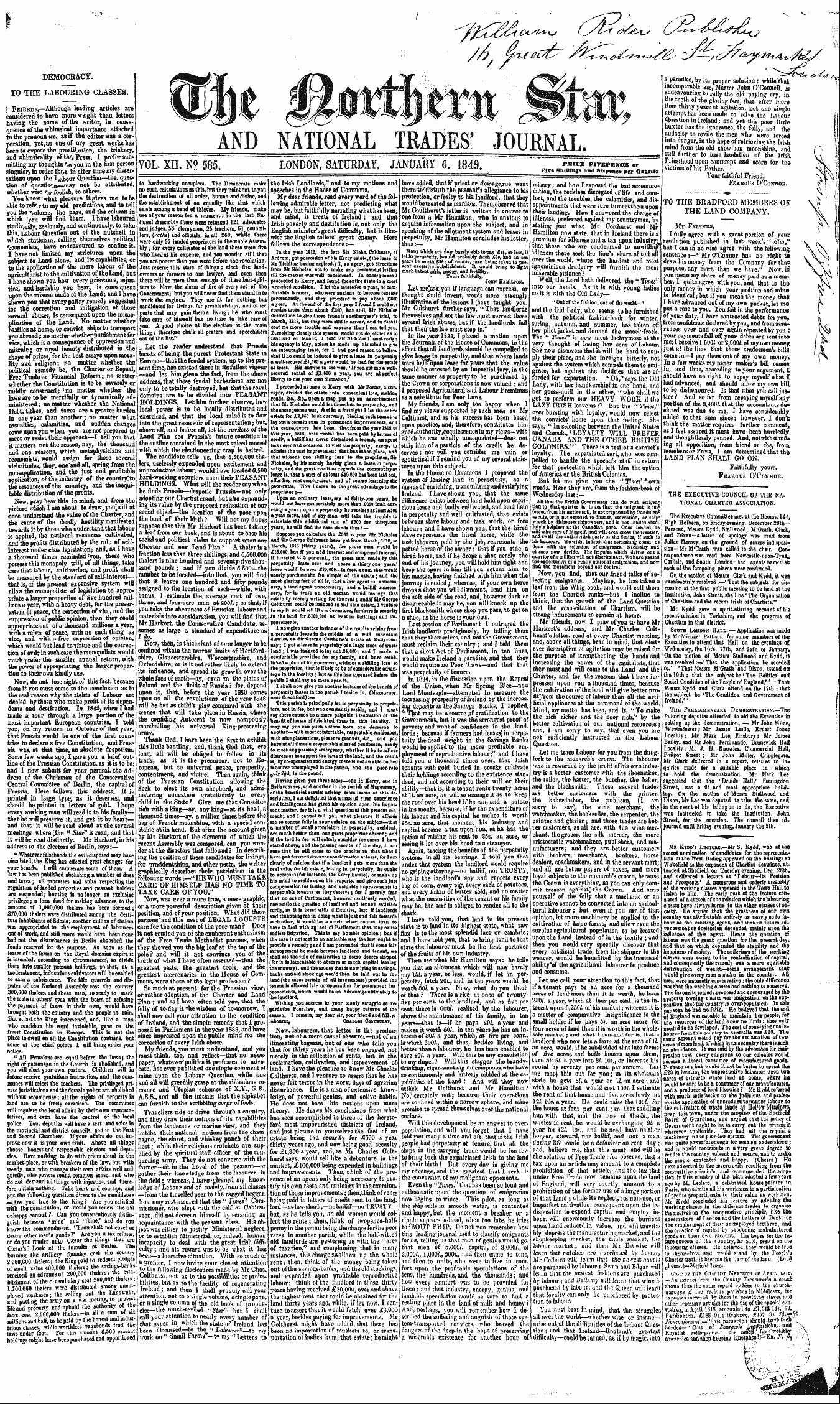 Northern Star (1837-1852): jS F Y, 2nd edition - Democracy