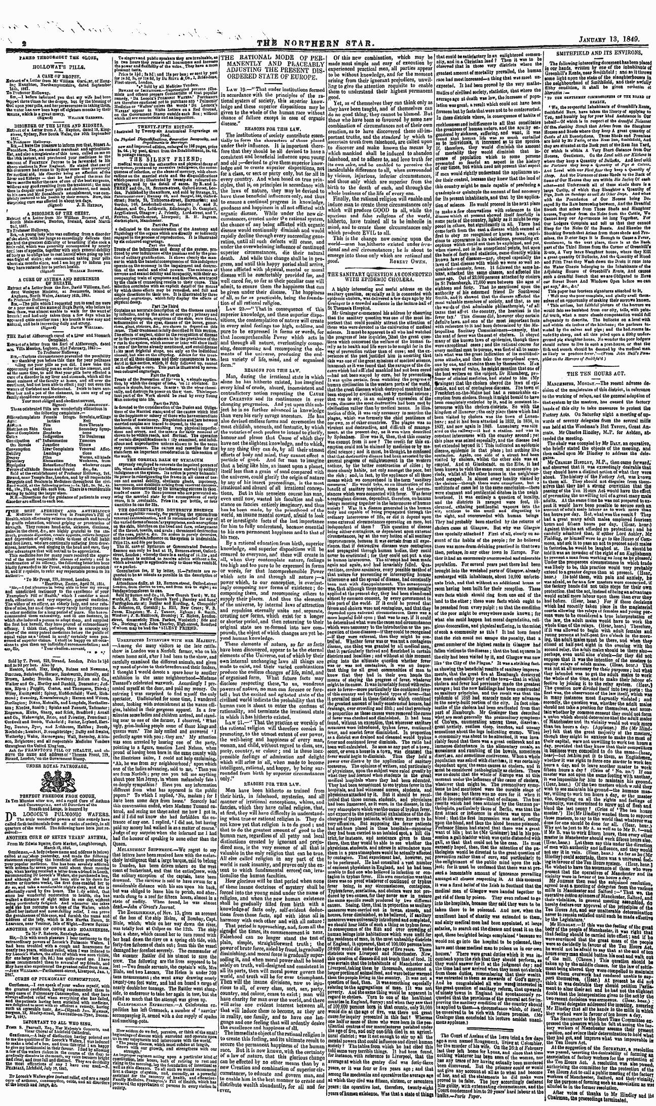 Northern Star (1837-1852): jS F Y, 2nd edition - Unexpected Interview With Her Majesty* . —Among The Many Visitors To The Late Cattle-