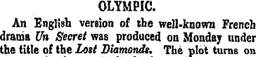 OLYMPIC. An English version of the well-...
