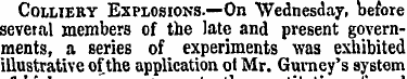 Colliery Explosions.—On Wednesday, befor...
