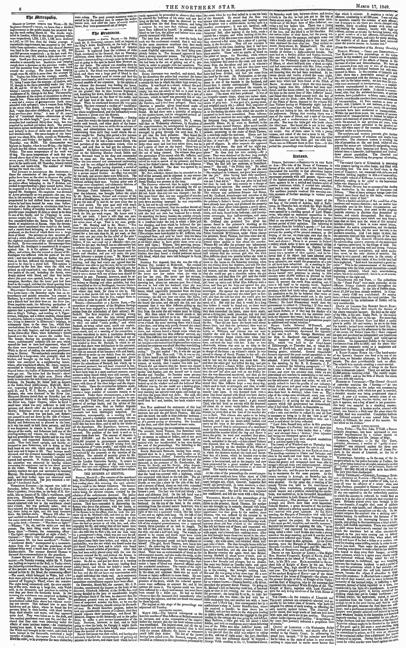 Northern Star (1837-1852): jS F Y, 2nd edition - 6 The Northern Star. March 17, 1849.