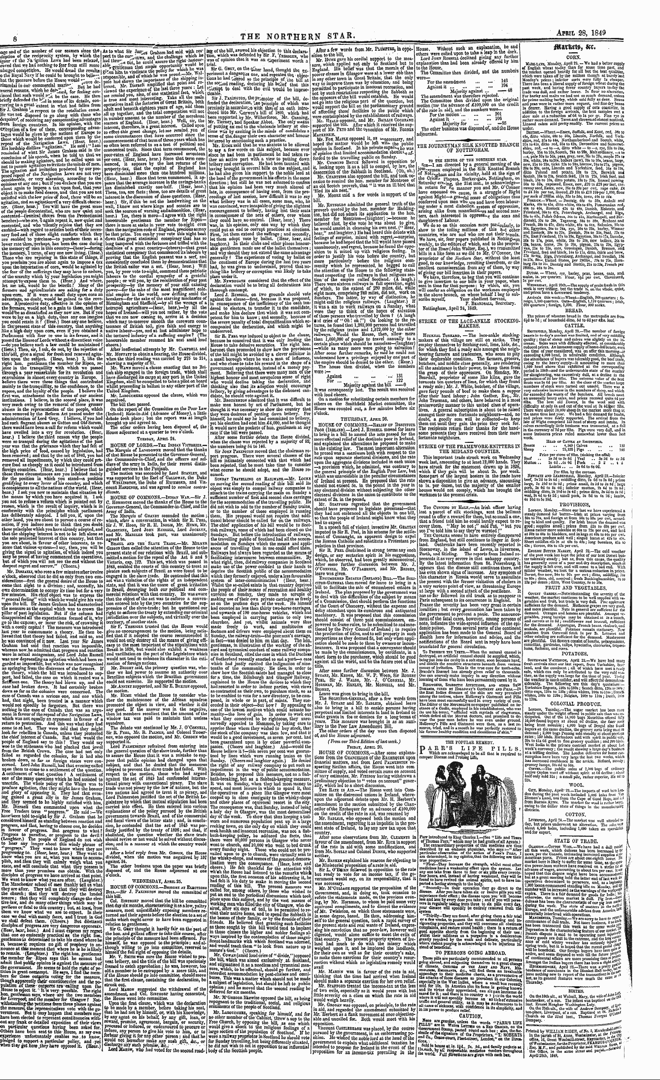 Northern Star (1837-1852): jS F Y, 2nd edition - Printed By William Kider, Of Wo. 5, Macclesflo}*^ In Tho Parish Of St. Anne, Westminster, At T»«;_/,,. City