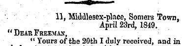 11, Middlesex-place, Somers Town, April ...