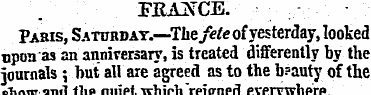 TRA3SCE. Paris, Saturday.—The fete of ye...
