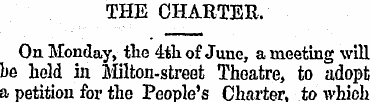 THE CHARTER, On Monday, the 4th of June,...