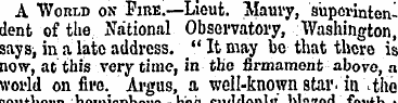 A World on FittE.—Lieut. Maury, superint...