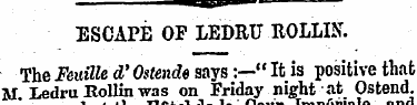 ESCAPE OF LEDRU ROLLIN. The Feuille d' O...