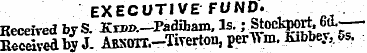 EXECUTIVE FUND. Received bvS. toft-Padib...