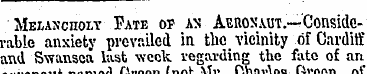 Melancholy Fate of an Aeronaut.—Consider...