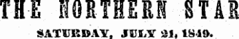 THE NORTHERN ST Alt SATURDAY, JCI/Sr. 31, 1840.