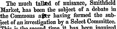 The much tallied of nuisance, Smithfield...