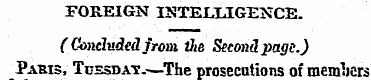 FOREIGN INTELLIGENCE. (Concluded from Hi...