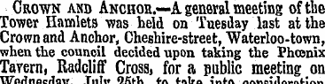 Crown and Anchoh.—A general meeting of t...