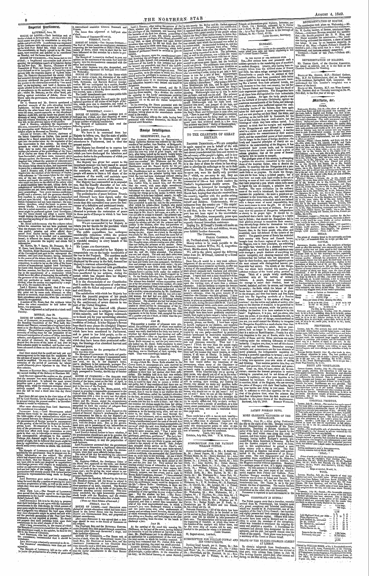 Northern Star (1837-1852): jS F Y, 2nd edition - Repre Sentation Of Boston. The Nominatio...