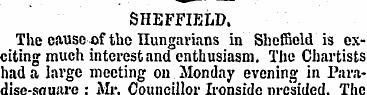 SHEFFIELD. The cause of the Hungarians i...