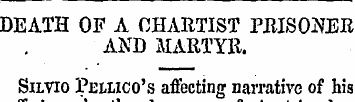 DEATH OF A CHARTIST PRISONER AND MARTYR....