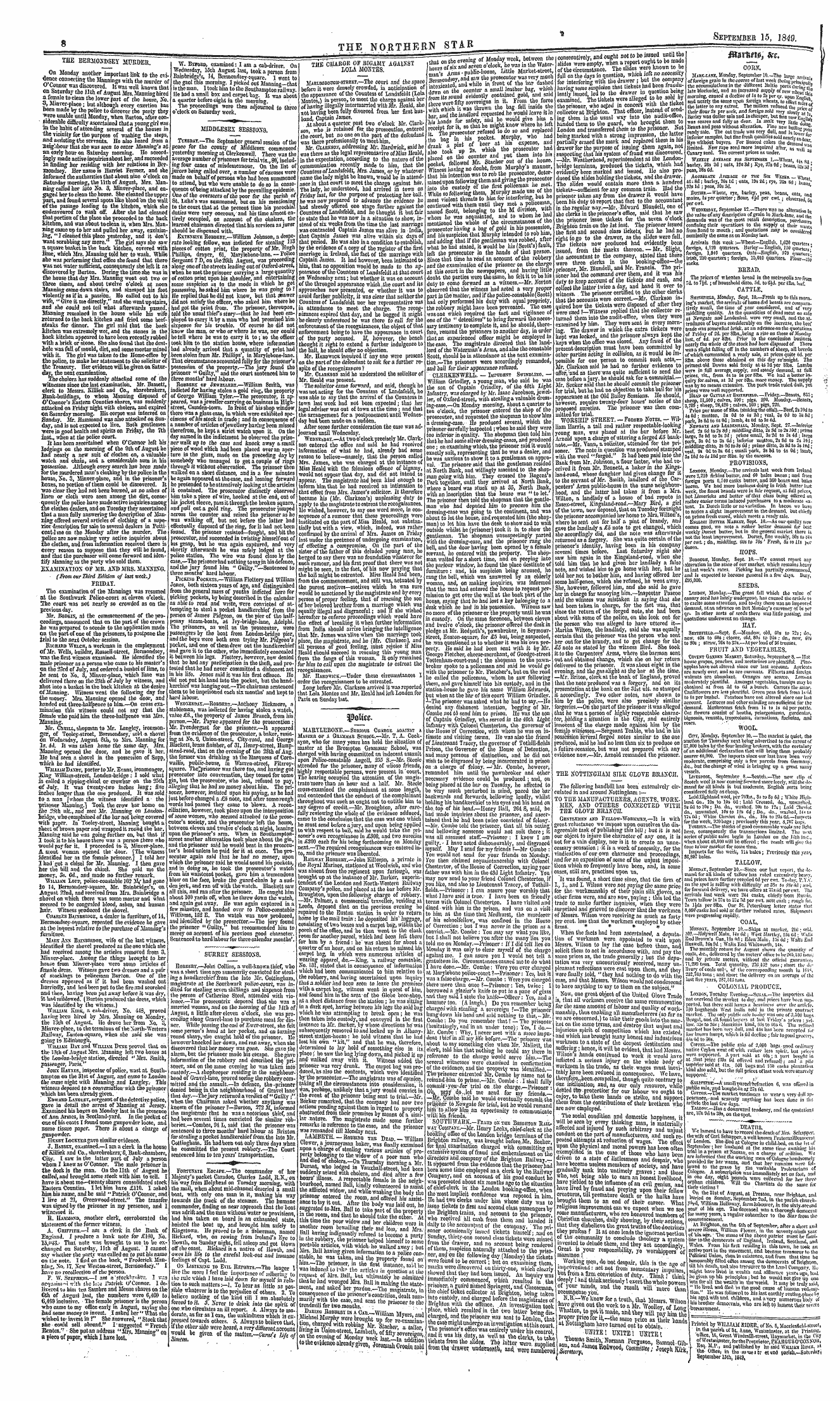 Northern Star (1837-1852): jS F Y, 2nd edition - Ihat*&N0, &C