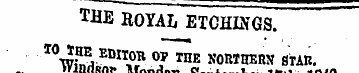 T HE ROYAL ETCHINGS. ¦ ' W \S- SDn S? °I...