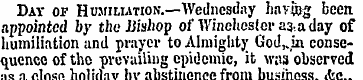 Day of Humiliation.—Wednesday having bee...