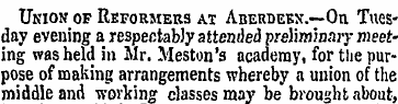 Union op Reformers at Aberdeen.—On Tuesd...