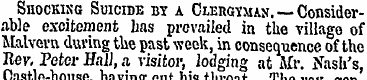 Shocking Suicide by a Cleugyman. — Consi...