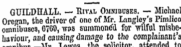 GUILDHALL. — Rival Omnibuses. — Michael ...