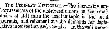 The Poor-law Difficulty.—The increasing ...