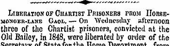 Liberation of Chartist Prisoners prom Eo...
