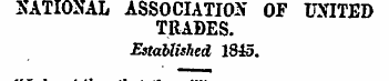 NATIONAL ASSOCIATION OF UNITED TRADES. E...