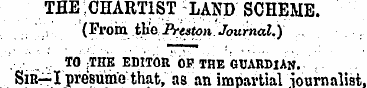 THE CHARTIST LAND SCHEME. (Proin the Pre...