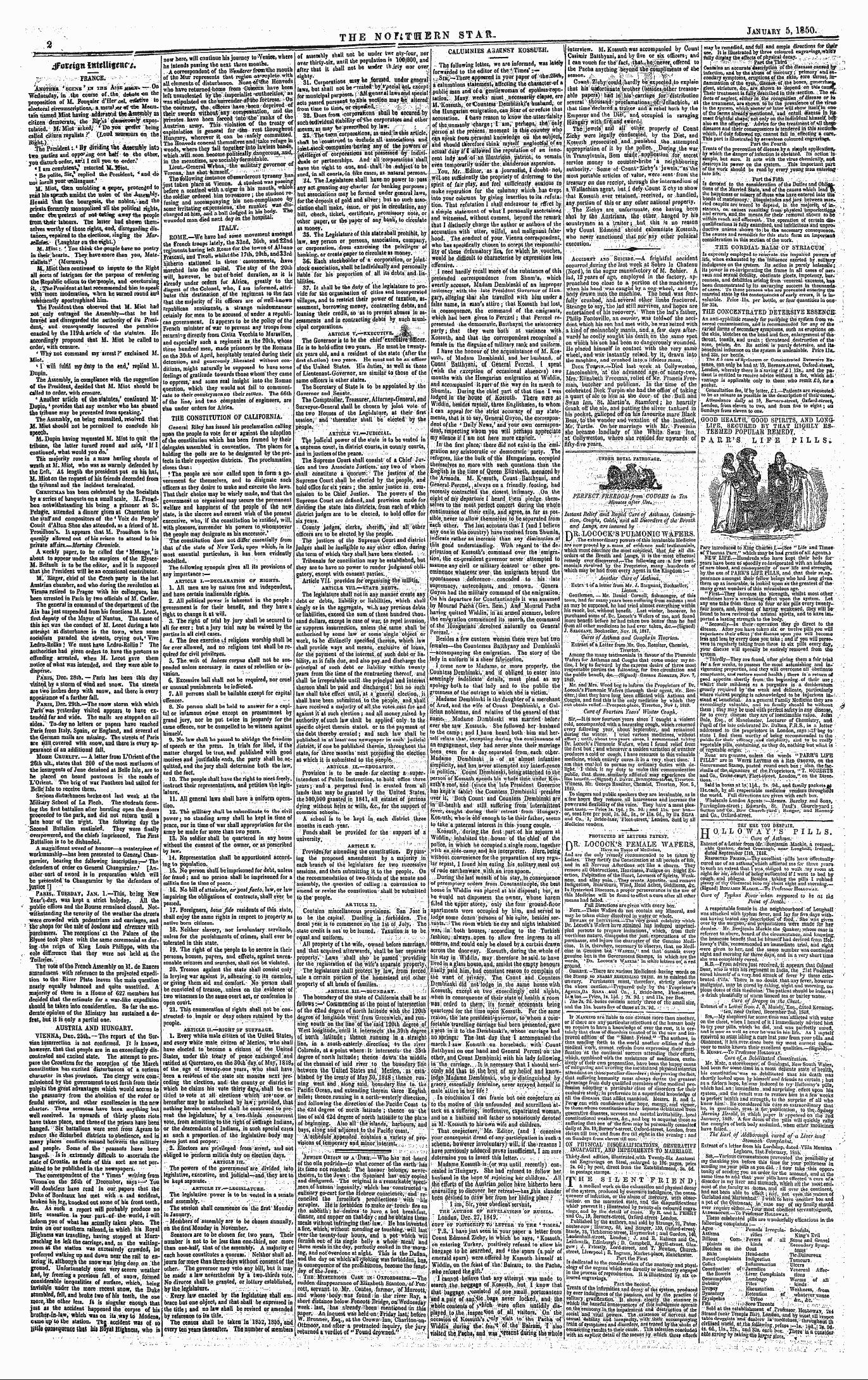 Northern Star (1837-1852): jS F Y, 2nd edition - : ' , ;. (Under Eotal Patronage. ' 7 .-,; Perfec^Yfr^Omtfr&Lt;»N:J [Iouqhs In Ten \ / ;;,.,;&Lt;-,. . ^^ Jfinutesafter .Use,.]??¦ ¦ : :\L :Y ,-.-. ' ,: ' ¦