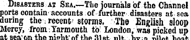 Disasters at Sea.—The journals of the Ch...