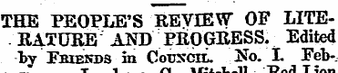 THE PEOPLE'S REVIEW OF LITERATURE AND PR...
