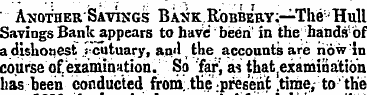 A-nother Sa-vings Bank Robbery;—The Hull...
