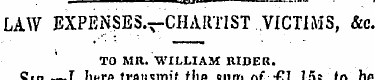 — n hjjiii .--LAW EXPENSES.^-CHARTIST .V...