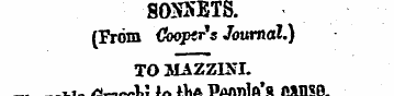 SOIfiJETS. (From Cooper's Journal.) TO M...