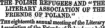 THB POLISH REFUGEES AND " THE LITERARY A...