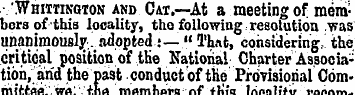 . Whiitington and Cat.—At a meeting of m...