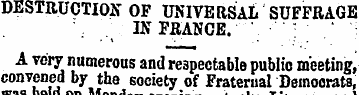 DESTRUCTION OF UNIVERSAL SUFFRAGE IN FRA...