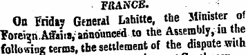 FfiANCB. On Friday General Lahitte, the ...