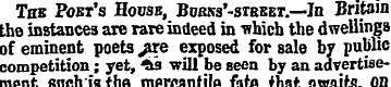 The Poet's House, Bubns'-street.—In Brit...