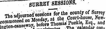 SURREY SESSIONS The adiowned -essions fo...