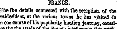 FRANCE. [The Che details connected with ...