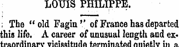LOUIS PHILIPPE. ; The " old Pagin'.' of ...