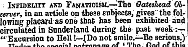 Ikfidkuit and Fanaticism.—-The Gateshead...