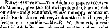 Emily Sandford.—Tho Adelaide papers rece...
