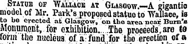 Statub of Wallace at Glasgow.—A gigantic...