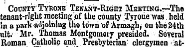 County Tyrone Tenant-Right Meeting.:—The...