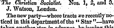 The Christian Socialist. Nos. 1, 2, and ...