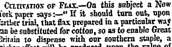 Ccltivatiox of Tux.—On this subject a Ne...